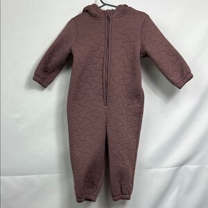 Wheat Mauve quilted one piece Thermosuit size 12 months NWOT